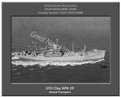 USS Clay APA 39 Navy Ship Photo