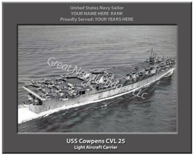 USS Cowpens CVL 25 Navy Ship Photo