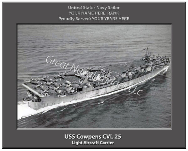 USS Cowpens CVL 25 Navy Ship Photo