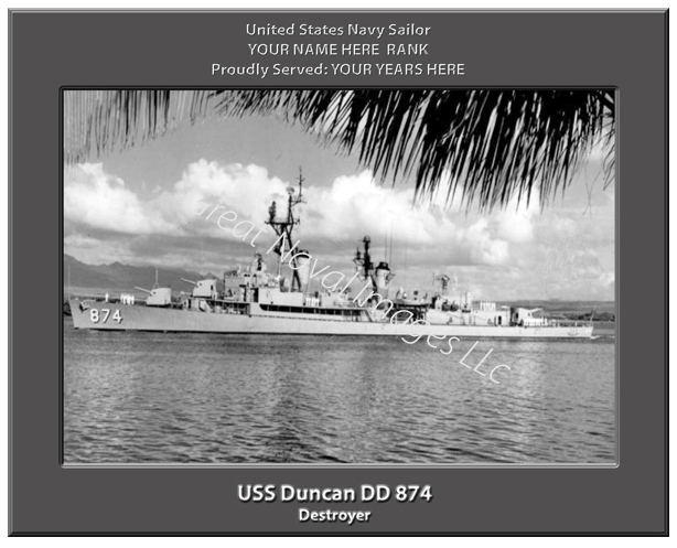 USS Duncan DD 874 Navy Ship Photo