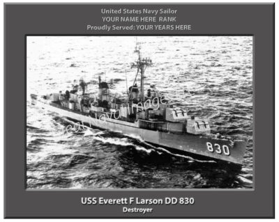 USS Everett F Larson DD 830 Navy Ship Photo