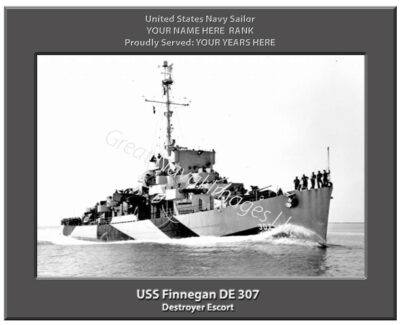 USS Finnegan DE 307 Navy Ship Photo