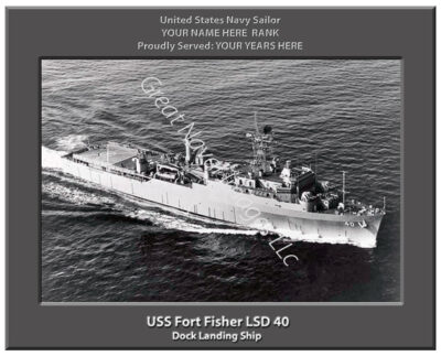 USS Fort Fisher LSD 40 Navy Ship Photo