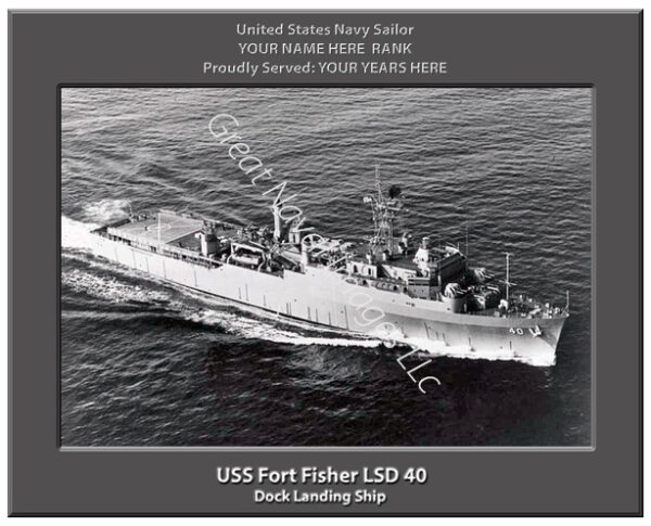USS Fort Fisher LSD 40 Navy Ship Photo
