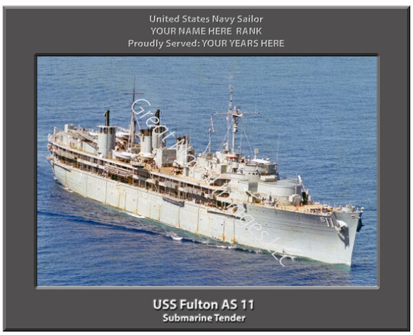 USS Fulton AS 11 Navy Ship Photo