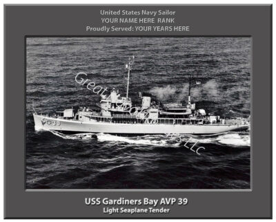 USS Gardiners Bay AVP 39 Navy Ship Photo