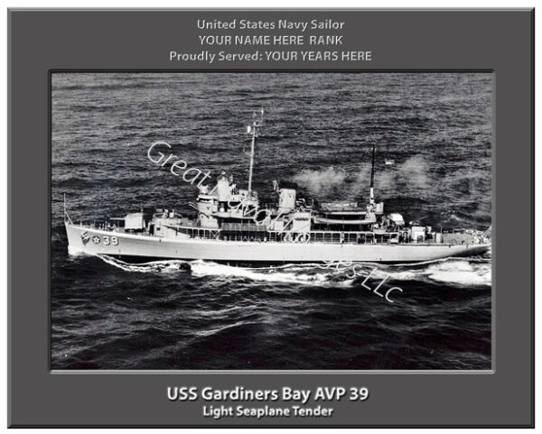 USS Gardiners Bay AVP 39 Navy Ship Photo