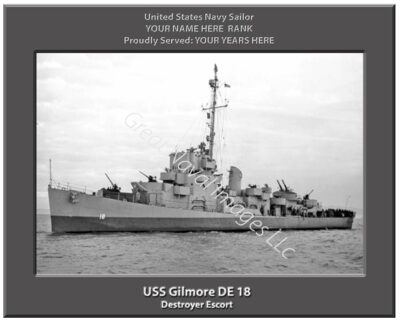 USS Gilmore DE 18 Navy Ship Photo