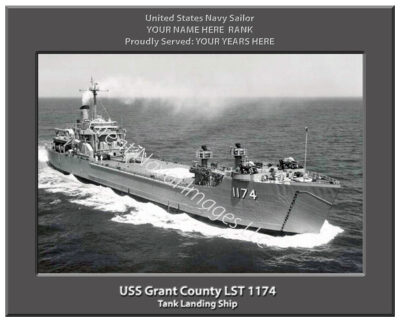 USS Grant County LST 1174 Navy Ship Photo