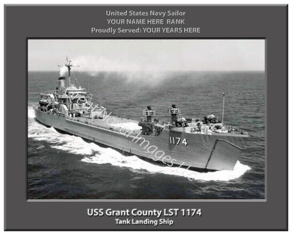 USS Grant County LST 1174 Navy Ship Photo