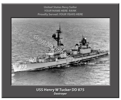 USS Henry W Tucker DD 875 Navy Ship Photo