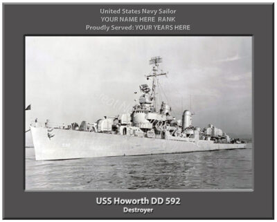 USS Howorth DD 592 Navy Ship Photo