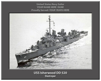 USS Isherwood DD 520 Navy Ship Photo