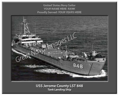 USS Jerome County LST 848 Navy Ship Photo