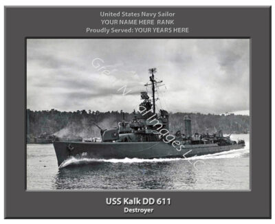 USS Kalk DD 611 Navy Ship Photo