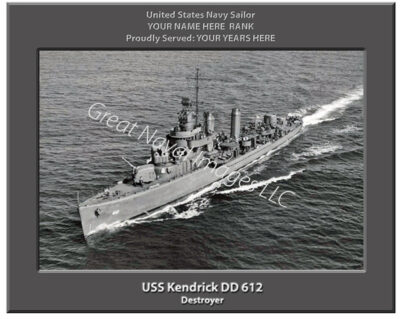 USS Kendrick DD 612 Navy Ship Photo