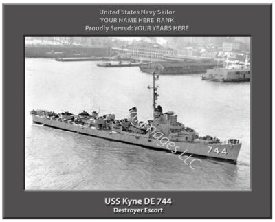 USS Kyne DE 744 Navy Ship Photo