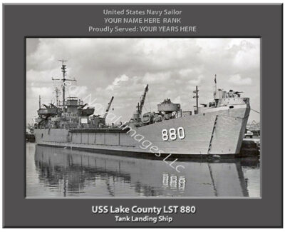 USS Lake County LST 880 Navy Ship Photo