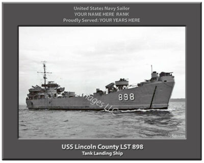 USS Lincoln County LST 898 Navy Ship Photo