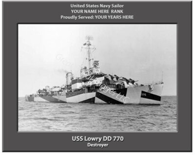 USS Lowry DD 770 Navy Ship Photo