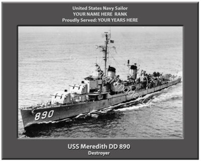 USS Meredith DD 890 Navy Ship Photo