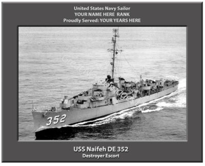 USS Naifeh DE 352 Navy Ship Photo