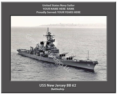 USS New Jersey BB 62 Navy Ship Photo