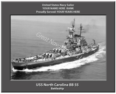USS North Carolina BB 55 Navy Ship Photo
