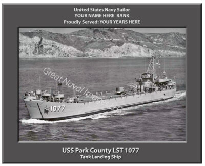 USS Park County LST 1077 Navy Ship Photo