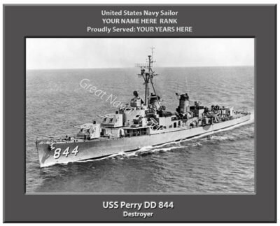 USS Perry DD 844 Navy Ship Photo
