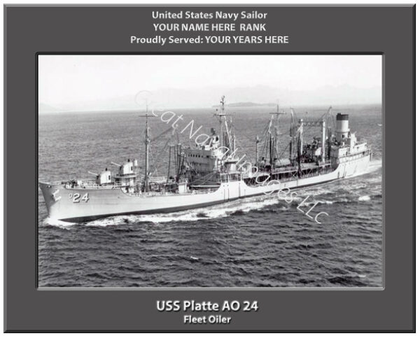 USS Platte AO 24 Navy Ship Photo