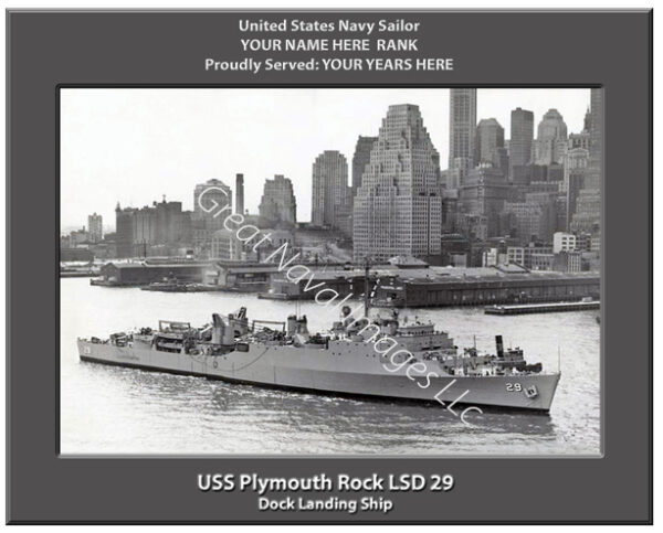 USS Plymouth Rock LSD 29 Navy Ship Photo