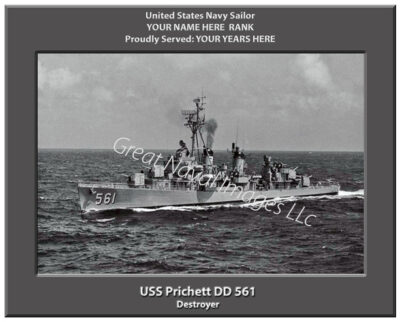 USS Prichett DD 561 Navy Ship Photo
