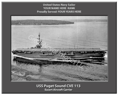USS Puget Sound CVE 113 Navy Ship Photo
