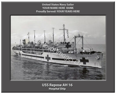 USS Repose AH 16 Navy Ship Photo