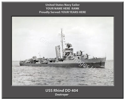 USS Rhind DD 404 Navy Ship Photo