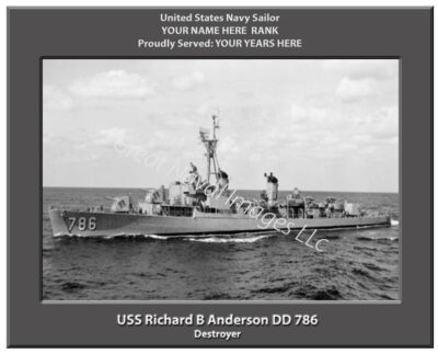 USS Richard B Anderson DD 786 Mavy Ship Photo