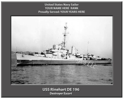 USS Rinehart DE 196 Navy Ship Photo