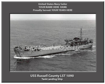 USS Russell County LST 1090 Navy Ship Photo