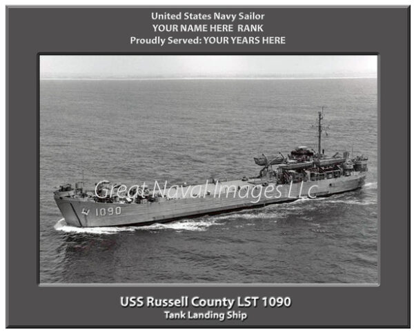 USS Russell County LST 1090 Navy Ship Photo