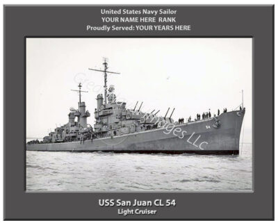 USS San Juan CL 54 Navy Ship Photo