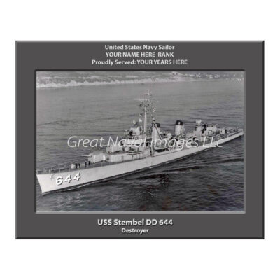 USS Stembel DD 644 Navy Ship Photo
