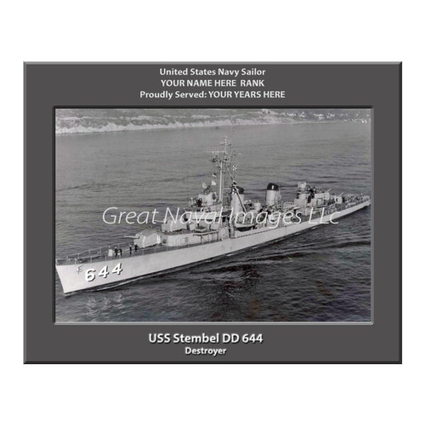 USS Stembel DD 644 Navy Ship Photo