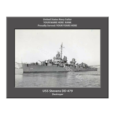 USS Stevens DD 479 Navy Ship Photo