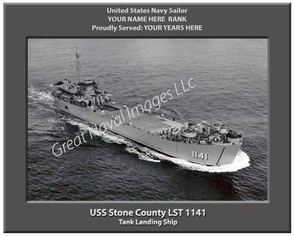 USS Stone County LST 1141 Navy Ship Photo