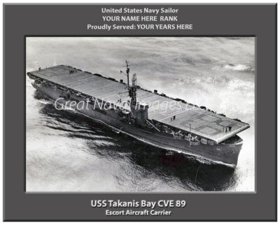 USS Takanis Bay CVE 89 Navy Ship Photo