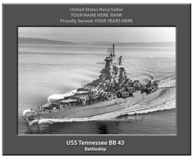 USS Tennessee BB 43 Ship Photo