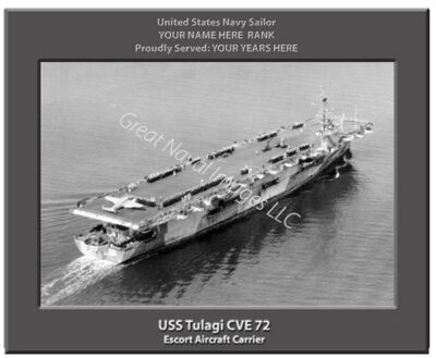 USS Tulagi CVE 72 Navy Ship Photo