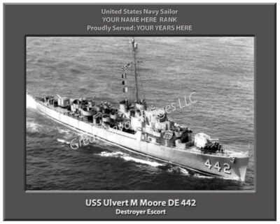 USS Ulvert M Moore DE 442 Navy Ship Photo