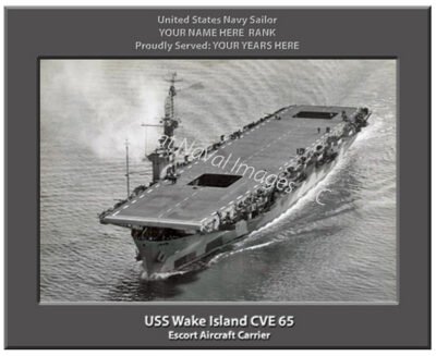 USS Wake Island CVE 65 Navy Ship Photo